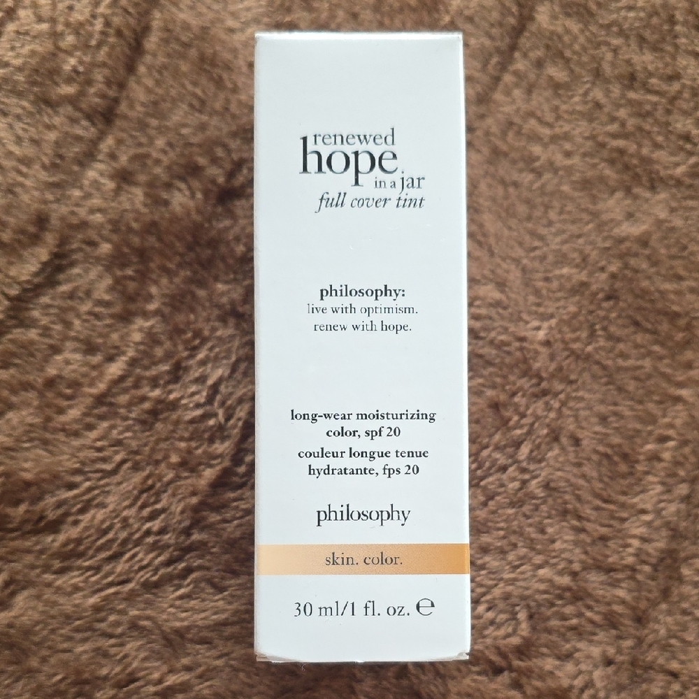 New Discontinued PHILOSOPHY Hope In A Jar full Cover Tint Full Size Nude